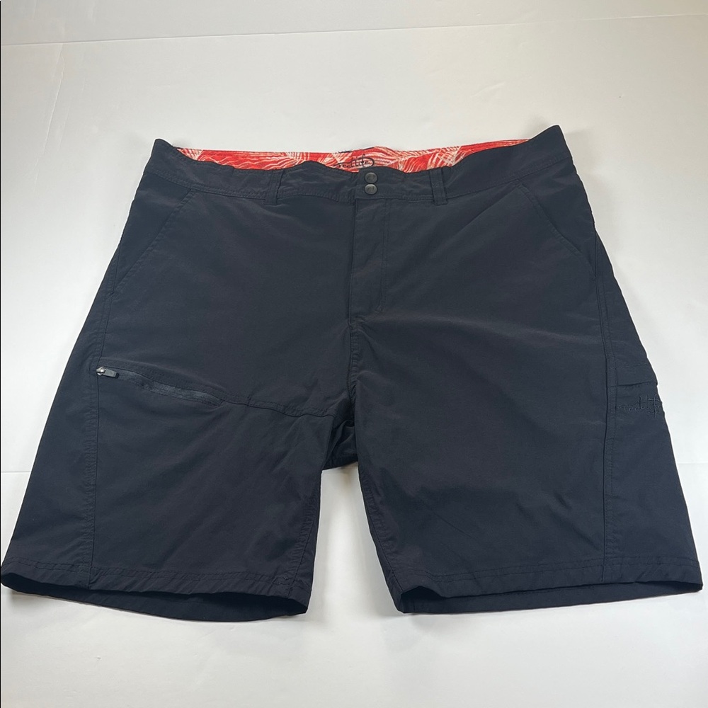 ReelLife Black Outdoor Water Resistant Multiple Pockets Fishing Shorts . Sz XL